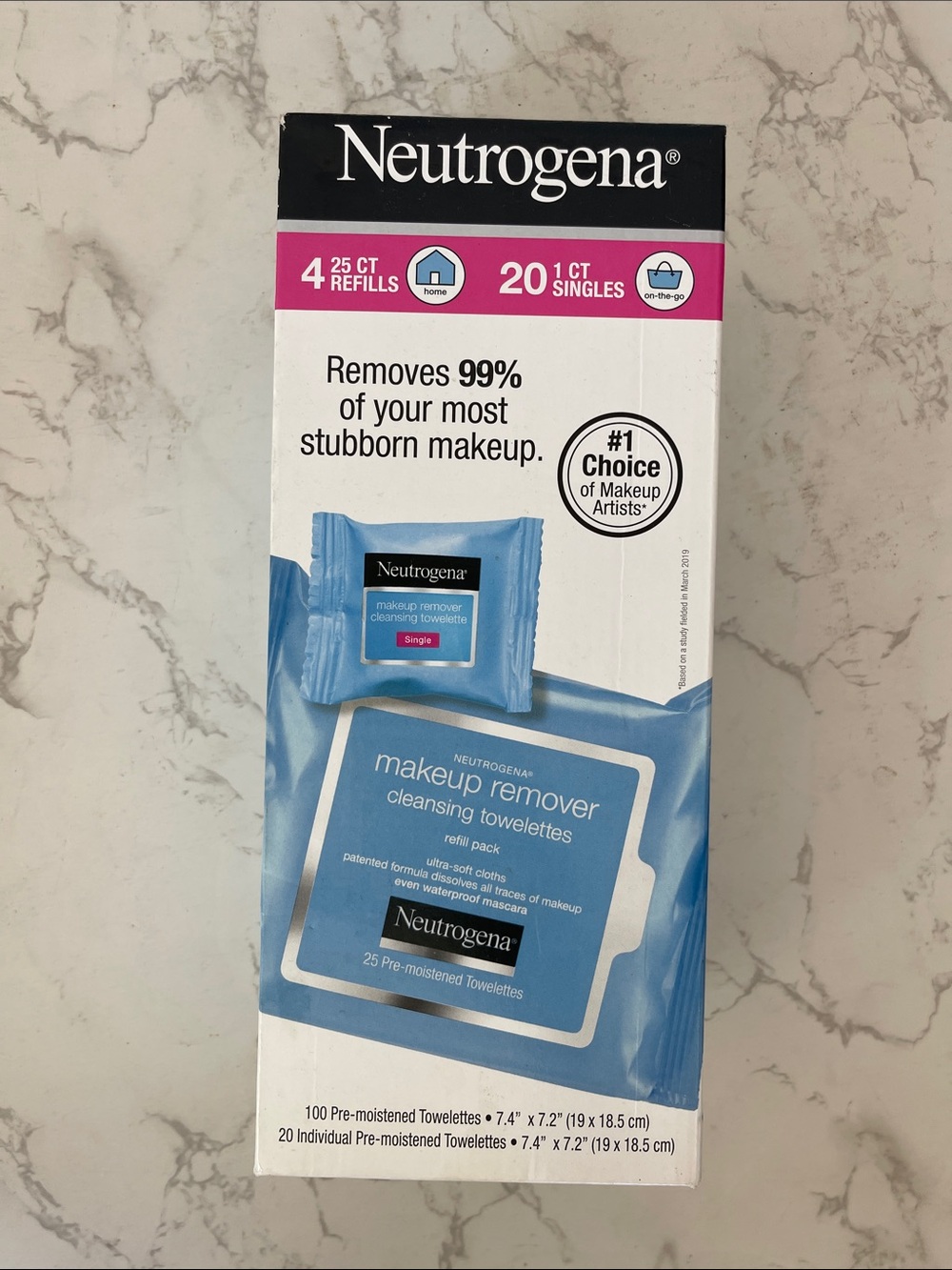 Neutrogena Blue Makeup Remover Cleansing Towelettes - Pink Accent